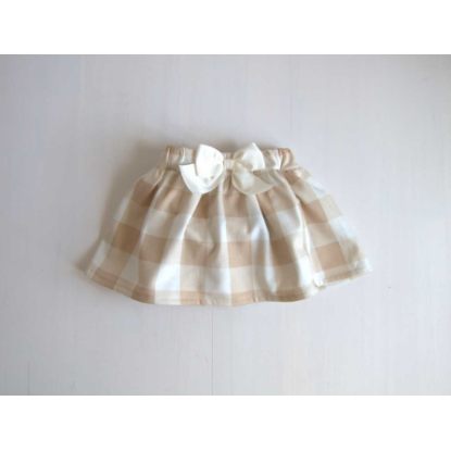 FALDA CUADROS CAMEL - MON PETIT BONBON