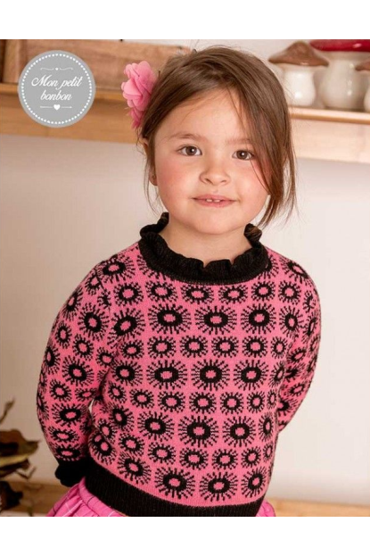 JERSEY FUCSIA-NEGRO - MON PETIT BONBON