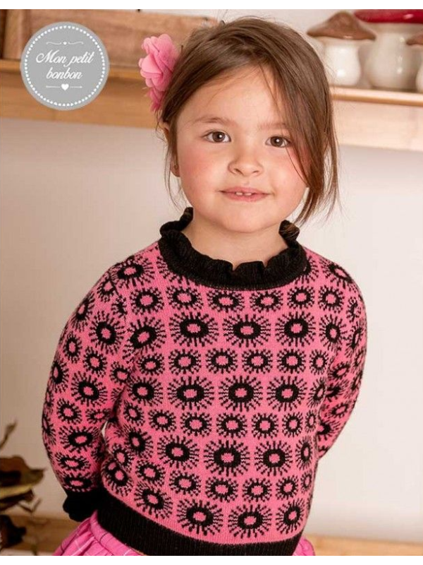 JERSEY FUCSIA-NEGRO - MON PETIT BONBON