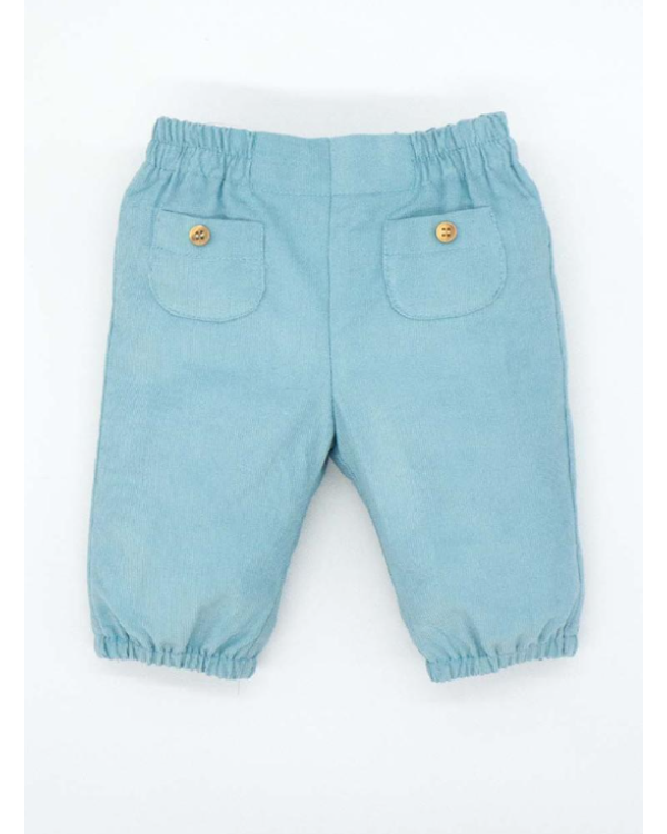 PANTALON CON GOMITA PANA  AZUL 2A