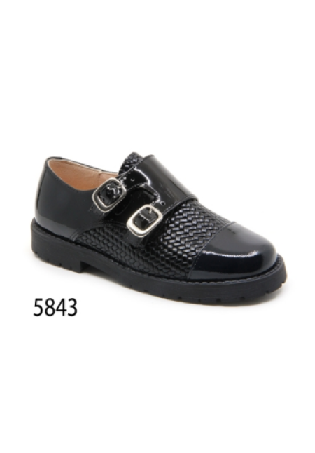 ZAPATO CHAROL NEGRO ESPIGA - CONFETTI