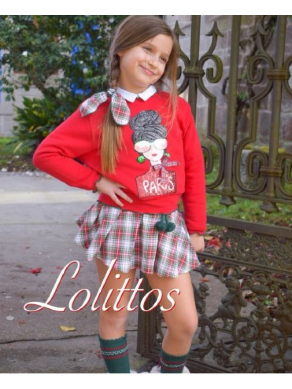 SUDADERA ROJA PARIS - LOLITTOS