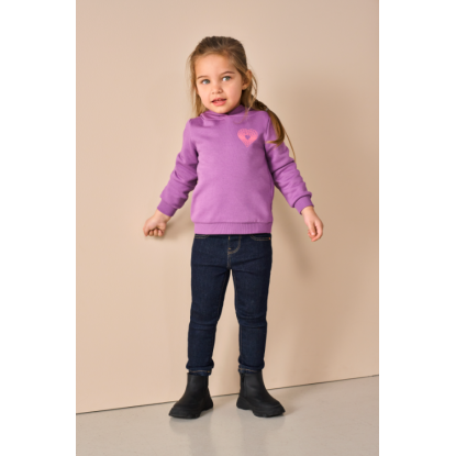 SUDADERA MORADA CORAZÓN - ONLY