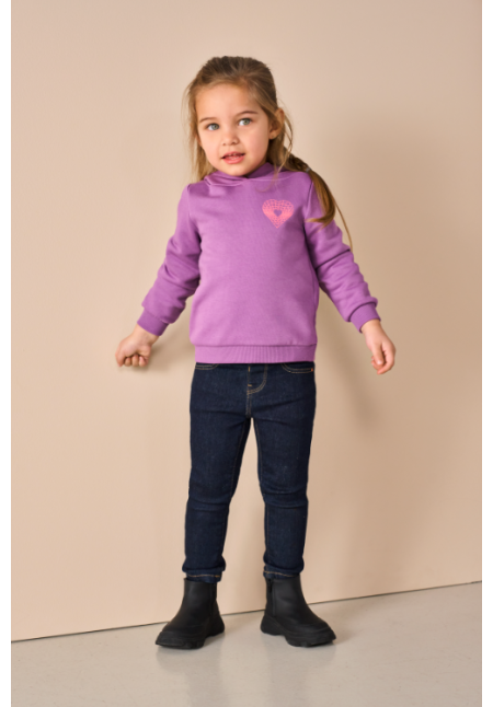 SUDADERA MORADA CORAZÓN - ONLY