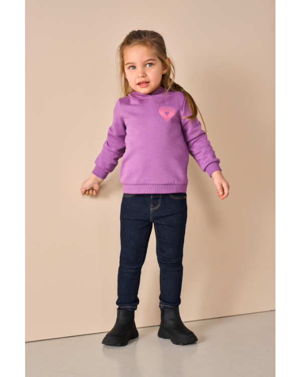 SUDADERA MORADA CORAZÓN - ONLY