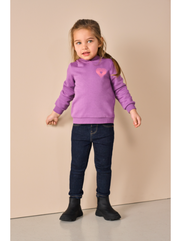 SUDADERA MORADA CORAZÓN - ONLY