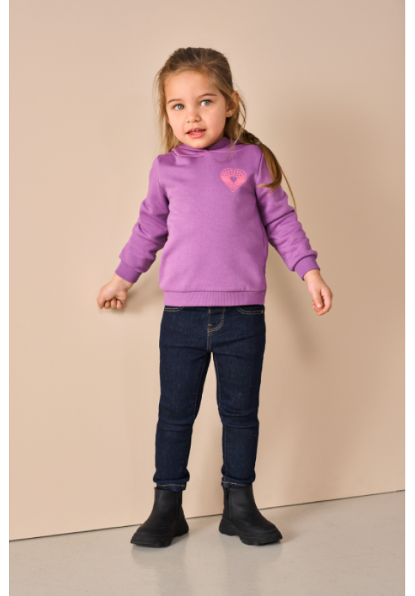 SUDADERA MORADA CORAZÓN - ONLY