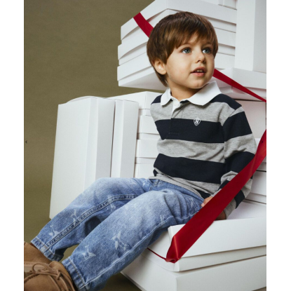 POLO RAYAS AZUL MARINO - NAME IT