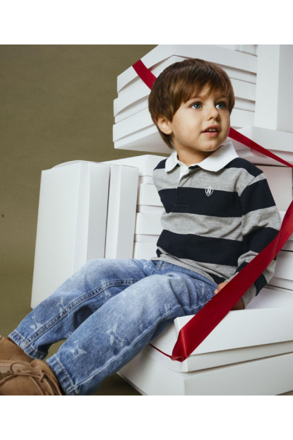 POLO RAYAS AZUL MARINO - NAME IT