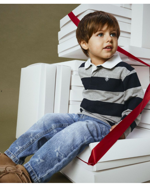 POLO RAYAS AZUL MARINO - NAME IT