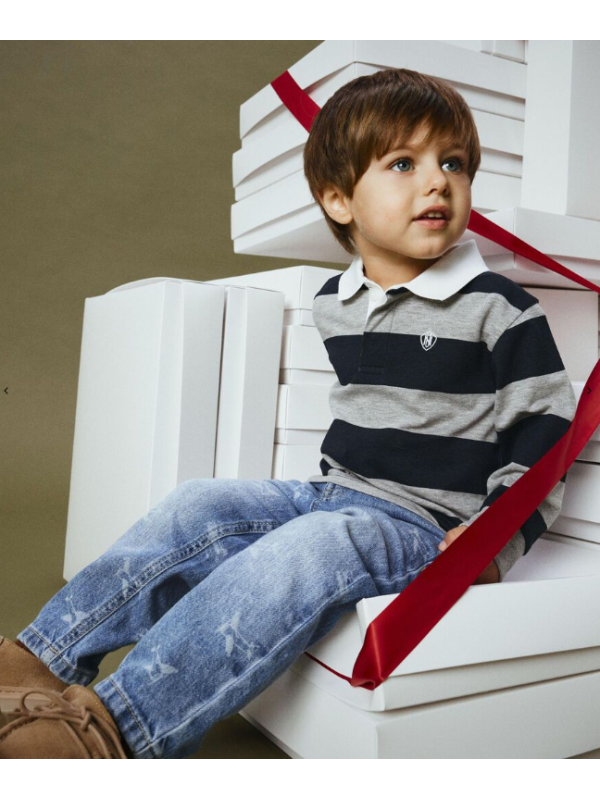 POLO RAYAS AZUL MARINO - NAME IT