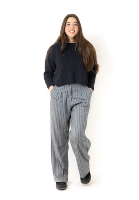 PANTALÓN ESPIGUILLA GRIS - OSAMORE