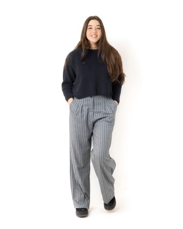 PANTALÓN ESPIGUILLA GRIS - OSAMORE