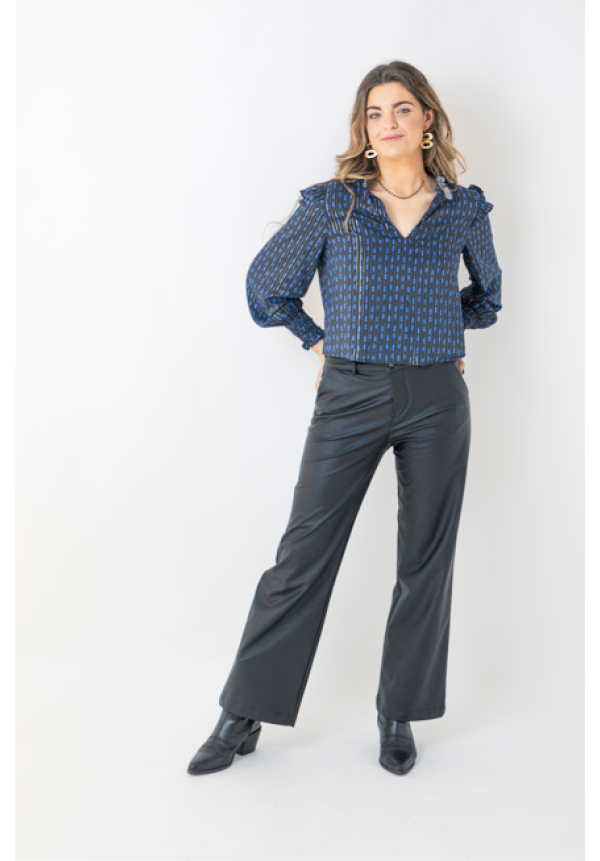 PANTALÓN PIEL NEGRO - OSAMORE