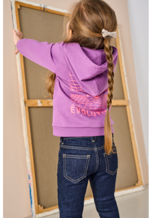 SUDADERA MORADA CORAZÓN - ONLY