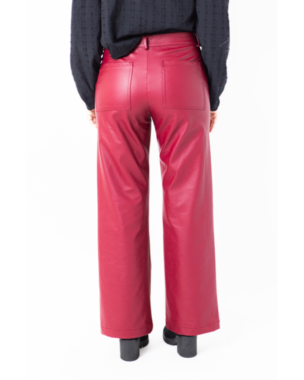 PANTALÓN PIEL GRANATE - OSAMORE