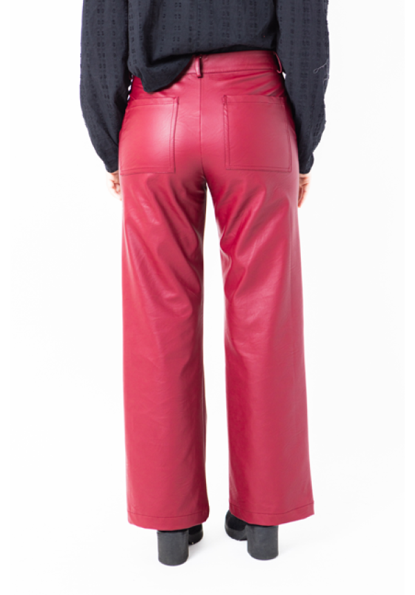 PANTALÓN PIEL GRANATE - OSAMORE